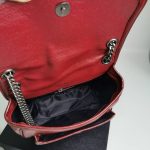 Saint Laurent Niki Medium In Leather Silver Tone Red 22cm - Image 8