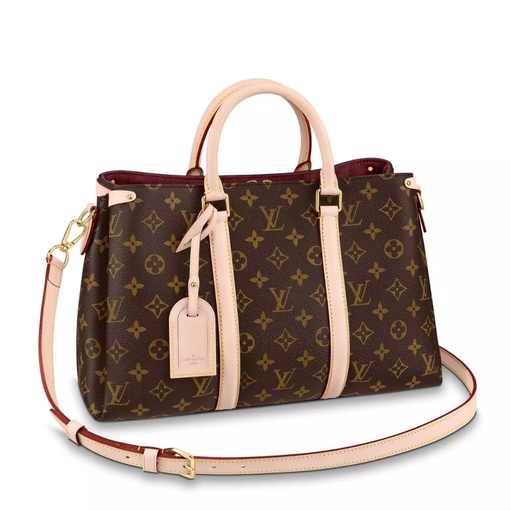 22-8.jpg Louis Vuitton Soufflot MM Monogram Canvas Handle Bag Pink 36cm M44816 - Image 1