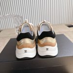 Chanel Sneaker Gold Beige And Black G46609 B21320 U2406 - Image 7