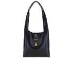 Saint Laurent Leather Shoulder Bag With Padlock Detail Black 27Cm