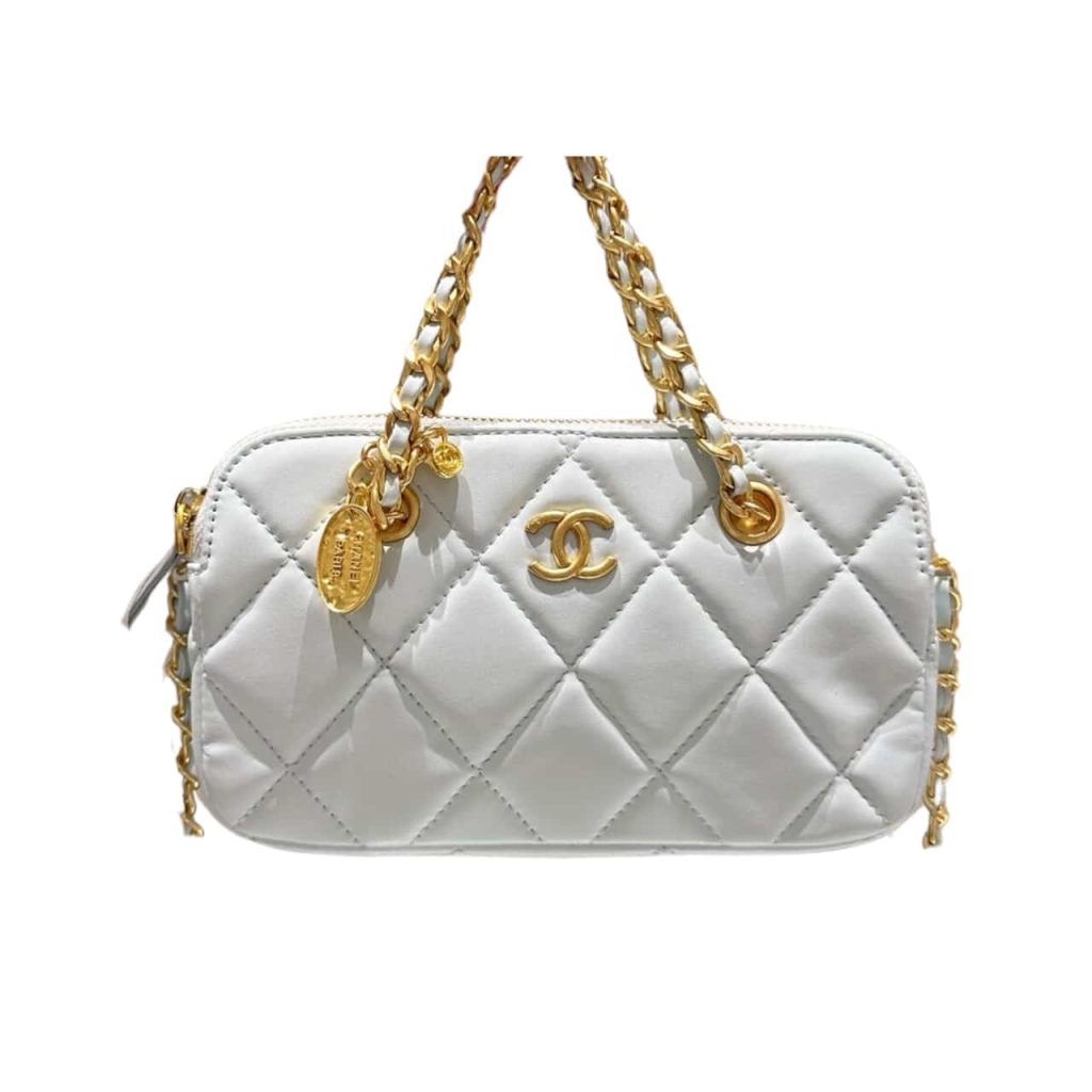 Chanel Matelasse Flap Bag With Chain Mint Blue 20Cm - Image 2