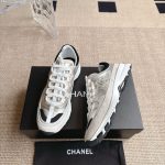 Chanel Sneaker Light Gold Light Gray And Black G46609 B21320 U2404 - Image 4