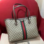 Gucci Ophidia Large Tote Bag Gg Supreme Beige And Dark Brown 38cm 631685 96iwb 8745 - Image 3