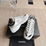 Chanel Sneaker Light Gold Light Gray And Black G46609 B21320 U2404 - Image 5