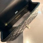 Chanel Classic Mini Bag In Shiny Leather With Handle Black 20Cm - Image 7