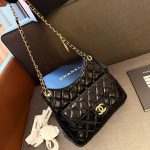 Chanel Small Hobo Bag Gold Black 20cm AS3710 B09746 94305 - Image 7