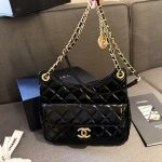 Chanel Small Hobo Bag Gold Black 20cm AS3710 B09746 94305 - Image 8