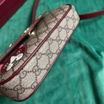 Gucci Gg Mini Shoulder Bag With Cat Detail Beige And Dark Brown 22Cm - Image 8