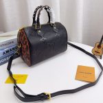 Louis Vuitton Speedy Bandouliere Bag Wild At Heart Monogram Empreinte Giant Black 26cm - Image 3
