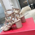 Valentino Garavani Rockstud Ankle Strap Sandal Beige 5W2S0491Vbp P45 - Image 5