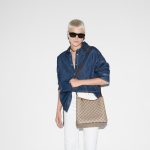 Gucci GG Emblem Medium Bucket Bag Beige And Dark Brown Fabric 29Cm 815103 FAD6L 9758 - Image 9