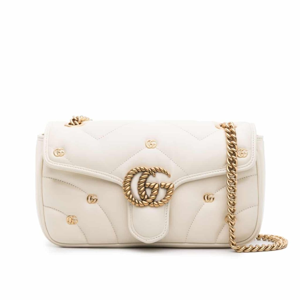 Gucci Gg Marmont Small Shoulder Bag White 26Cm 443497 Aacpg 9206 - Image 2