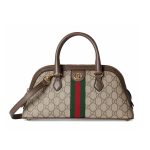 Gucci Ophidia Small Top Handle Bag Beige And Ebony 30Cm