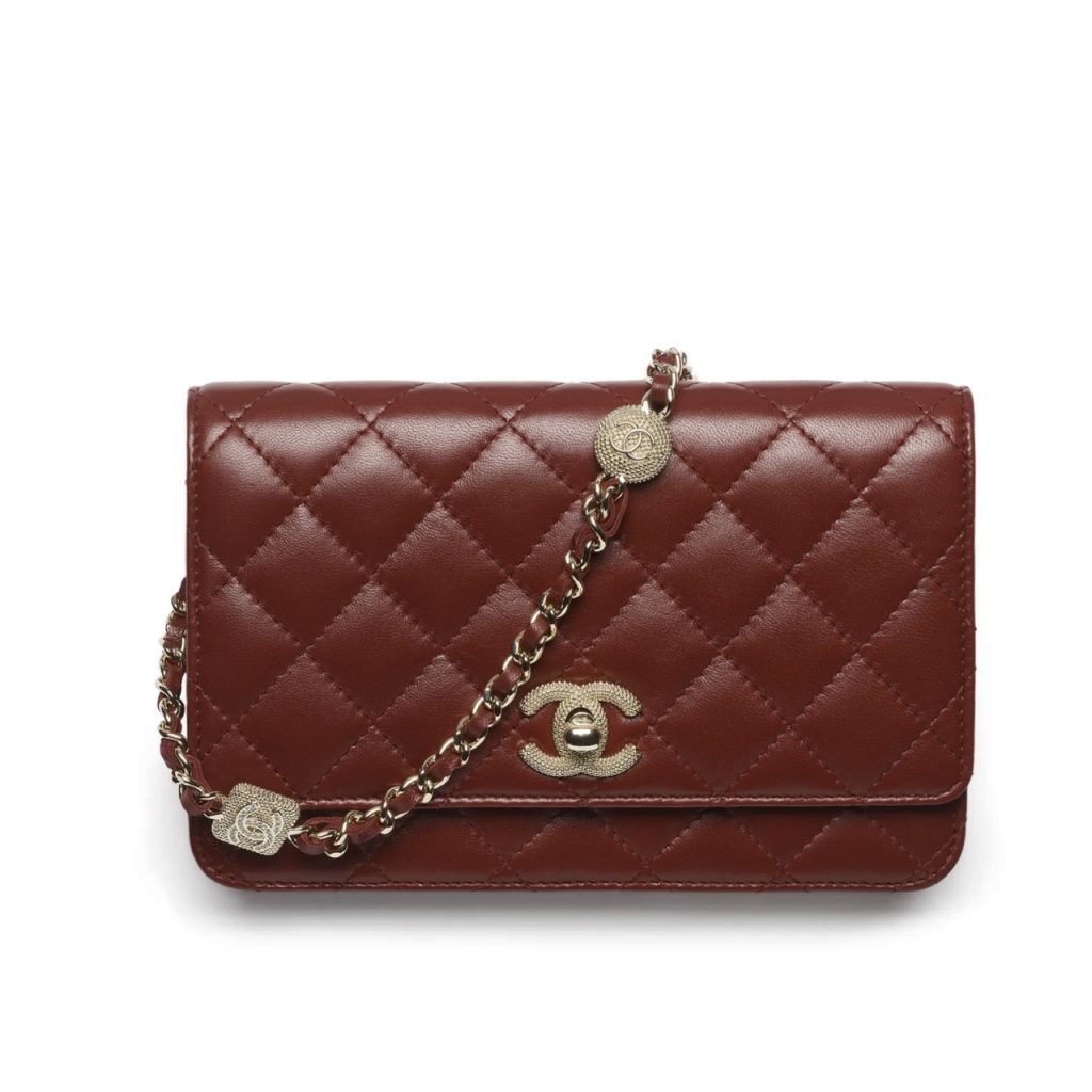 Chanel Wallet On Chain With Diamond Burgundy 20cm Ap4299 B18216 Nzv44 - Image 2