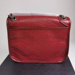 Saint Laurent Niki Medium In Leather Silver Tone Red 22cm - Image 4