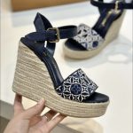 Louis Vuitton Helios Wedge Espadrille Marine 1Ahlkq - Image 4