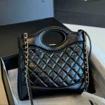 Chanel 31 Bag Leather Black 24Cm - Image 9