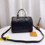 Louis Vuitton Speedy Bandouliere Bag Wild At Heart Monogram Empreinte Giant Black 26cm - Image 5