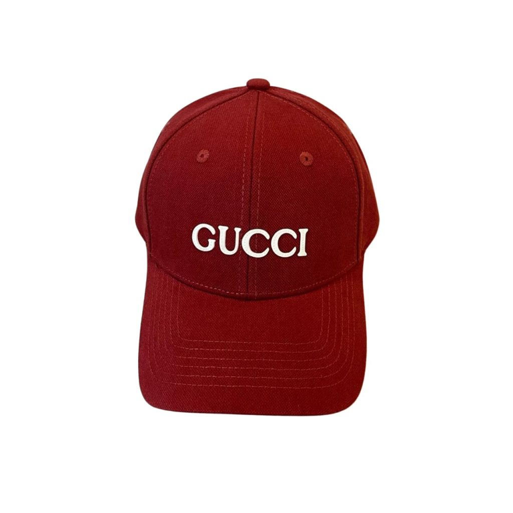Gucci Embroidered Cotton Baseball Cap Red - Image 2