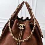 Chanel 25 Small Handbag Gold Tone Metal Brown 26Cm As5293 B18799 U3950 - Image 5
