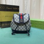 Gucci Ophidia Gg Supreme Canvas Mini Backpack Beige Blue 20Cm 795221 96Iwn 4076 - Image 3