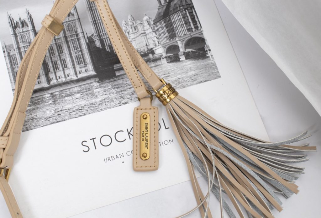 Saint Laurent Lou Camera Bag In Quilted Leather Beige Gold 23cm 612544DV7072721 - Image 5