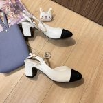 Chanel Slingbacks Goatskin &Amp; Grosgrain White - Image 5