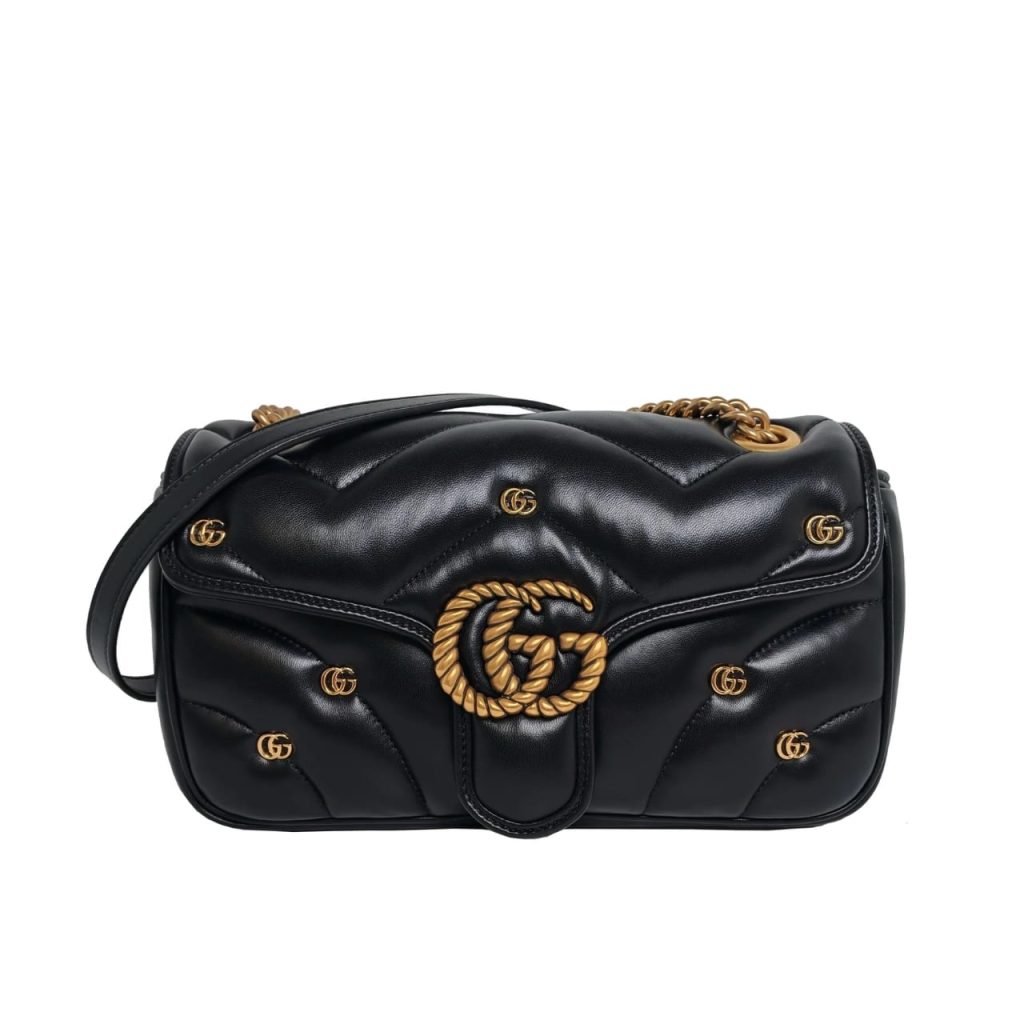 Gucci Gg Marmont Small Shoulder Bag Black 26Cm 443497 Aacpg 1000 - Image 2