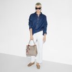 Gucci GG Emblem Medium Bucket Bag Beige And Dark Brown Fabric 29Cm 815103 FAD6L 9758 - Image 10