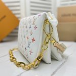Louis Vuitton Coussin PM Monogram Multicolor Shoulder Bag White 26cm M21209 - Image 5