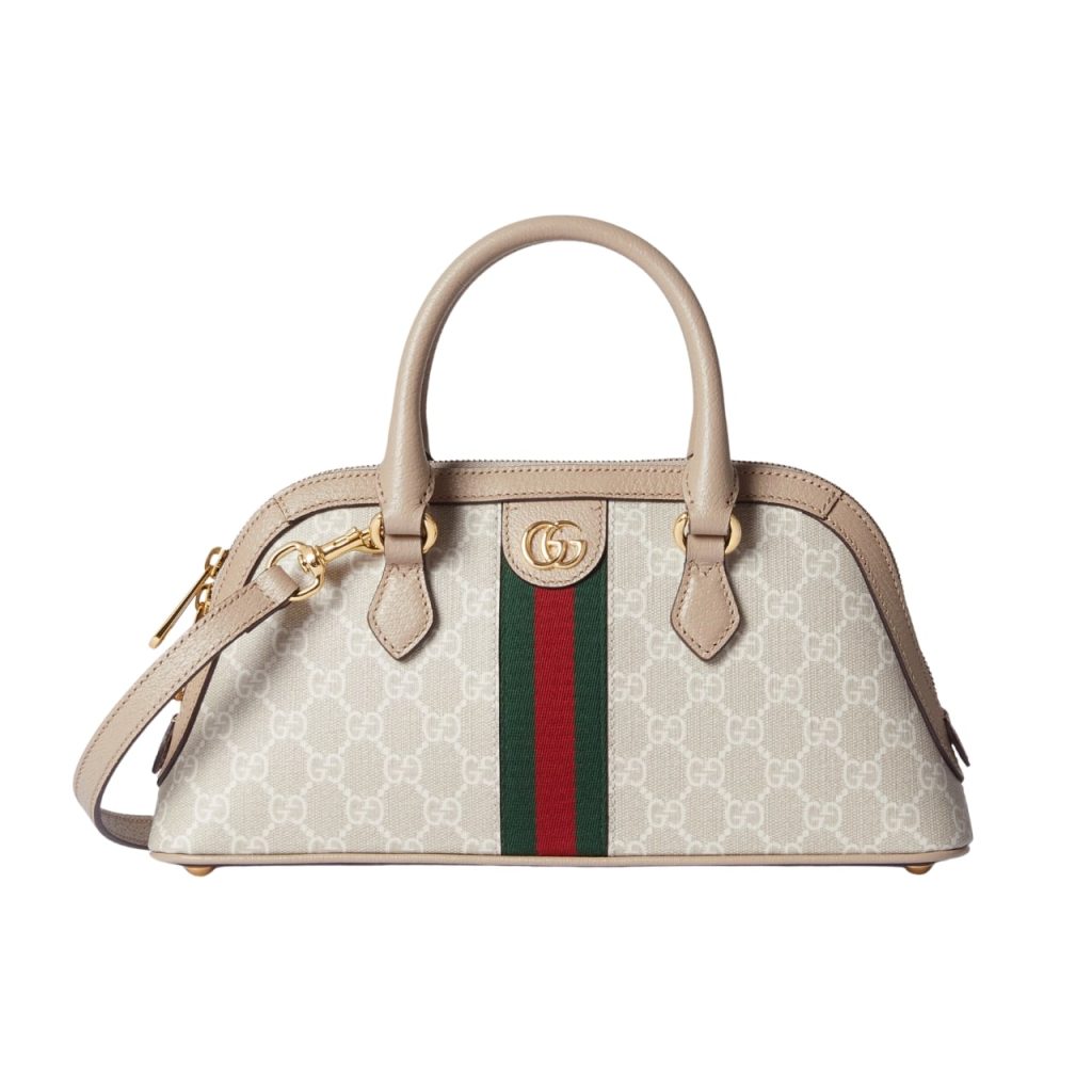 Gucci Ophidia Small Top Handle Bag Beige And White 30Cm - Image 2