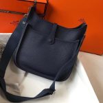 Hermes Clemence Evelyne Pm 25Cm Black Noir - Image 6