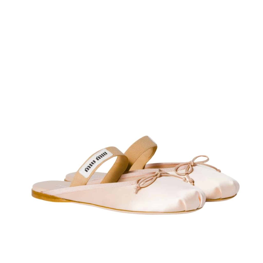 Miumiu Satin Ballerina Mules Orchid Pink 5F451E Qu6 F0615 F 005 - Image 2