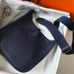 Hermes Clemence Evelyne Pm 25Cm Black Noir - Image 8