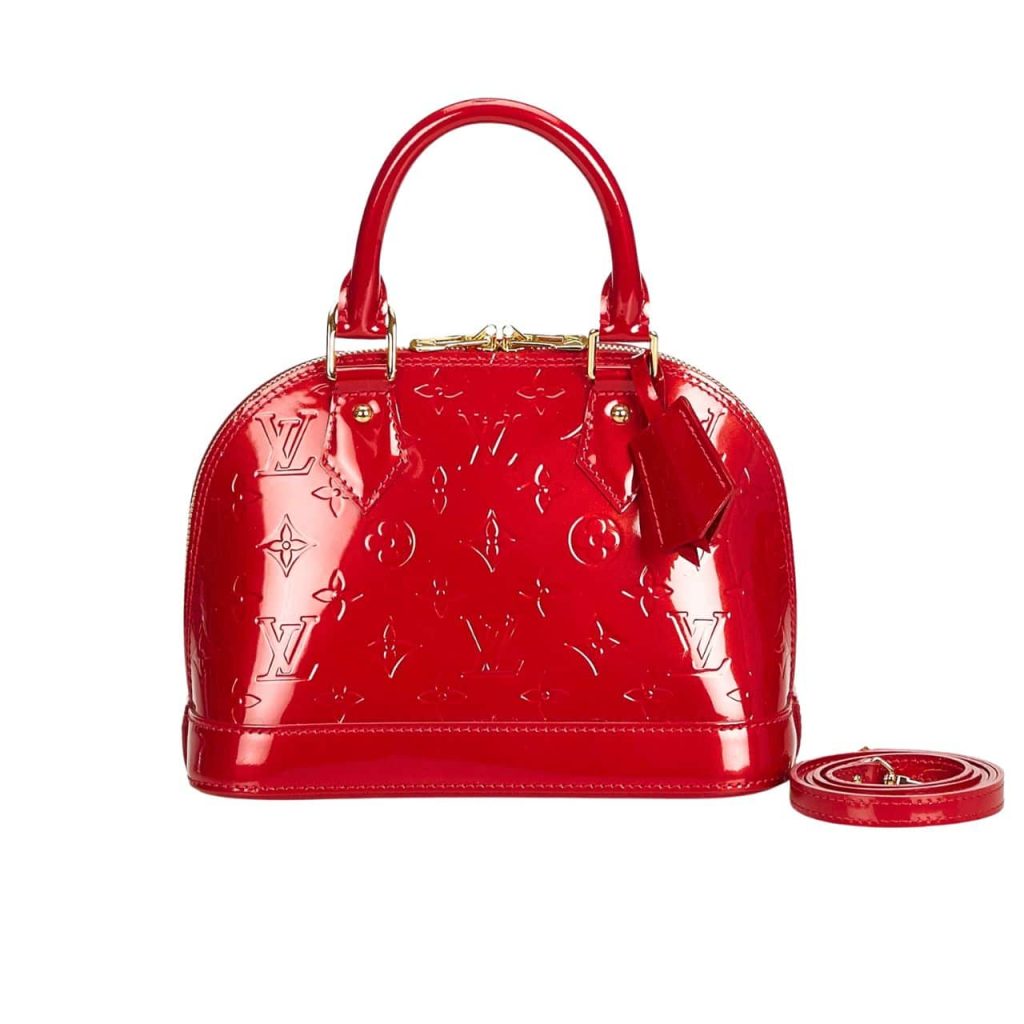 Louis Vuitton Alma BB Monogram Vernis Leather Red 23Cm - Image 2