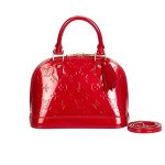 Louis Vuitton Alma BB Monogram Vernis Leather Red 23Cm