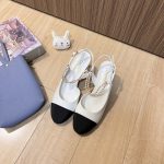 Chanel Slingbacks Goatskin &Amp; Grosgrain White - Image 4