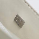 Chanel Classic Double Flap Bag White Silver Hardware 25cm - Image 11