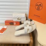 Hermes Oran Sandals Full White - Image 8
