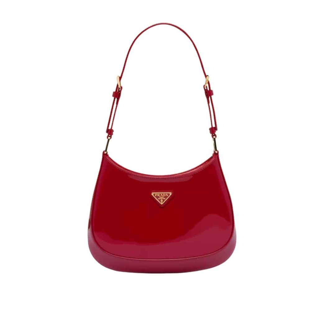 Prada Cleo Patent Leather Bag Cherry Red 27cm 1bc169 069 F0e06 V Hoo - Image 2