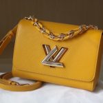Louis Vuitton Lv Twist MM Leather Handbag Sunflower Yellow 23Cm - Image 3