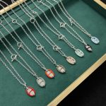 Hermes Mini Maillon Pendant Small Model Necklace Silver Tone With Black H100053fp03 - Image 3