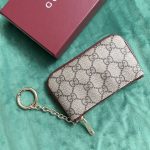 Gucci Key Case With Gg And Dog Detail Beige And Dark Brown 12cm - Image 7
