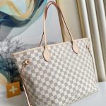 Louis Vuitton Neverfull GM Damier Azur Canvas Tote Bag Beige 39cm N40602 - Image 4