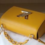 Louis Vuitton Lv Twist MM Leather Handbag Sunflower Yellow 23Cm - Image 7