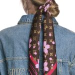 Louis Vuitton X Takashi Murakami Monogram Cherry Blossom Square Sakura Brown 90cm M96102 - Image 7