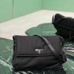 Prada Re Nylon Large Padded Shoulder Bag Black 30Cm 1Bd256 Rdln F0002 V Ooo - Image 3