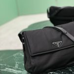 Prada Re Nylon Large Padded Shoulder Bag Black 30Cm 1Bd256 Rdln F0002 V Ooo - Image 5