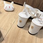 Chanel Slingbacks Goatskin &Amp; Grosgrain White - Image 6