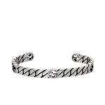 Gucci Silver Interlocking G Cuff Bracelet